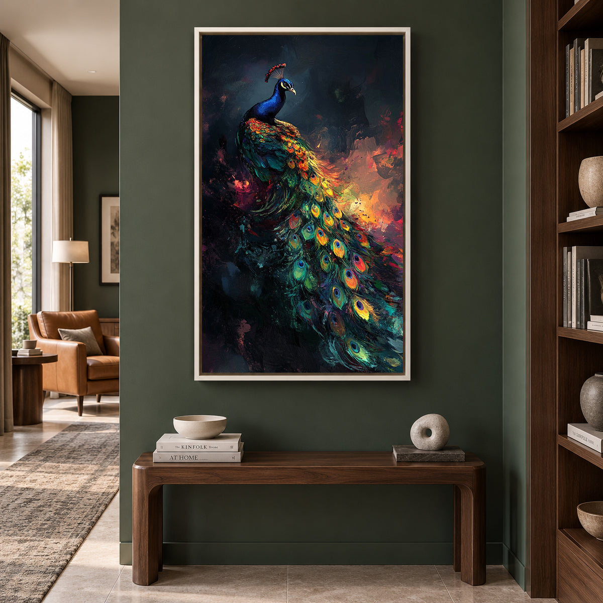 Elegant Peacock Wall Art Canvas for Modern Home Decor