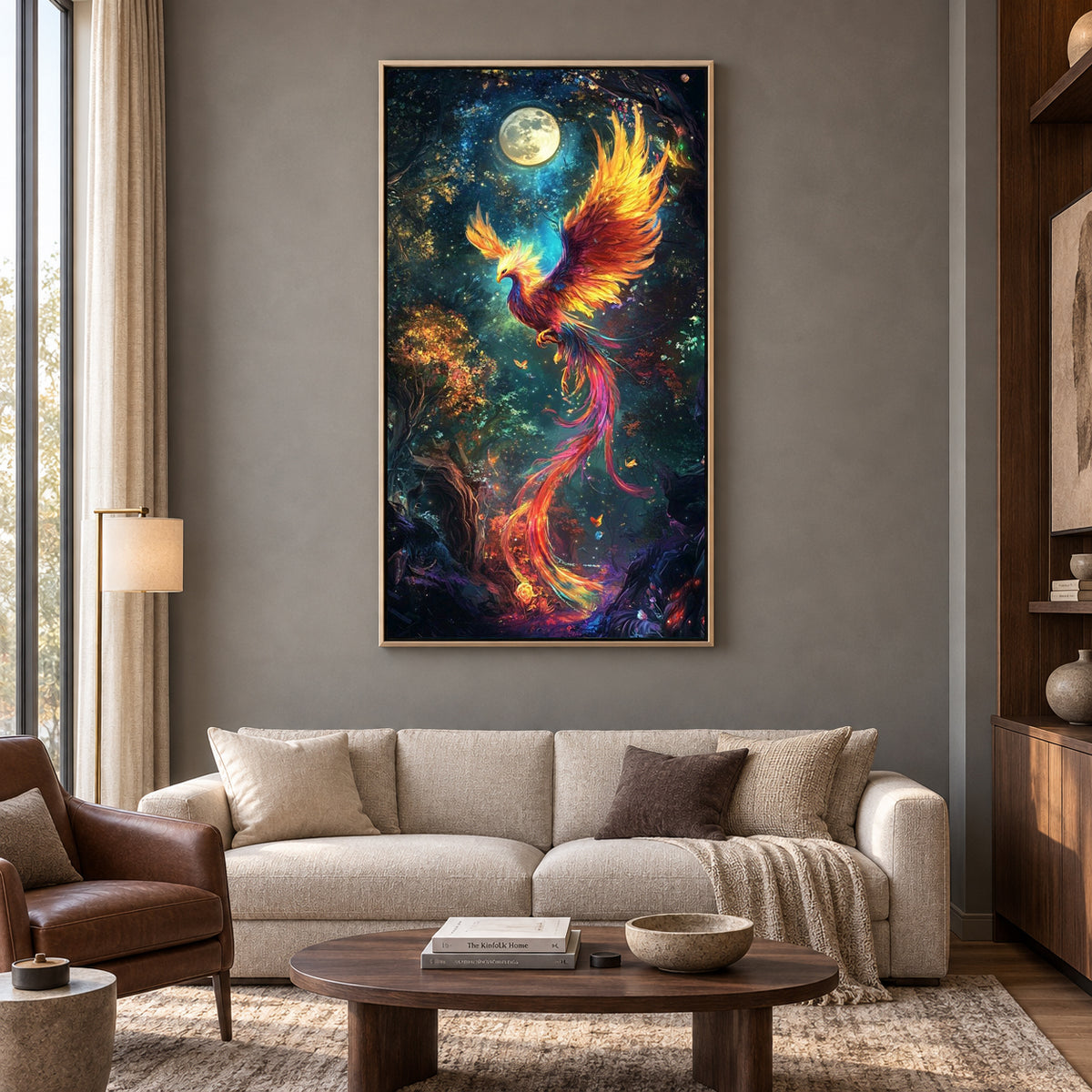 Phoenix Wall Art Large Canvas Decor for Bedroom and Living Space