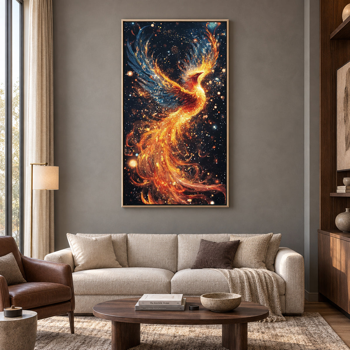 Phoenix Wall Art Premium Canvas Painting for Positive Home Energy