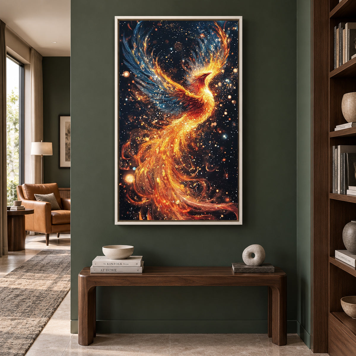 Phoenix Wall Art Premium Canvas Painting for Positive Home Energy