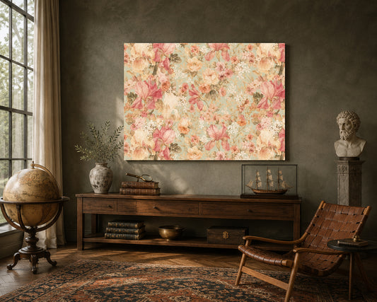 Vintage Floral Canvas Wall Art