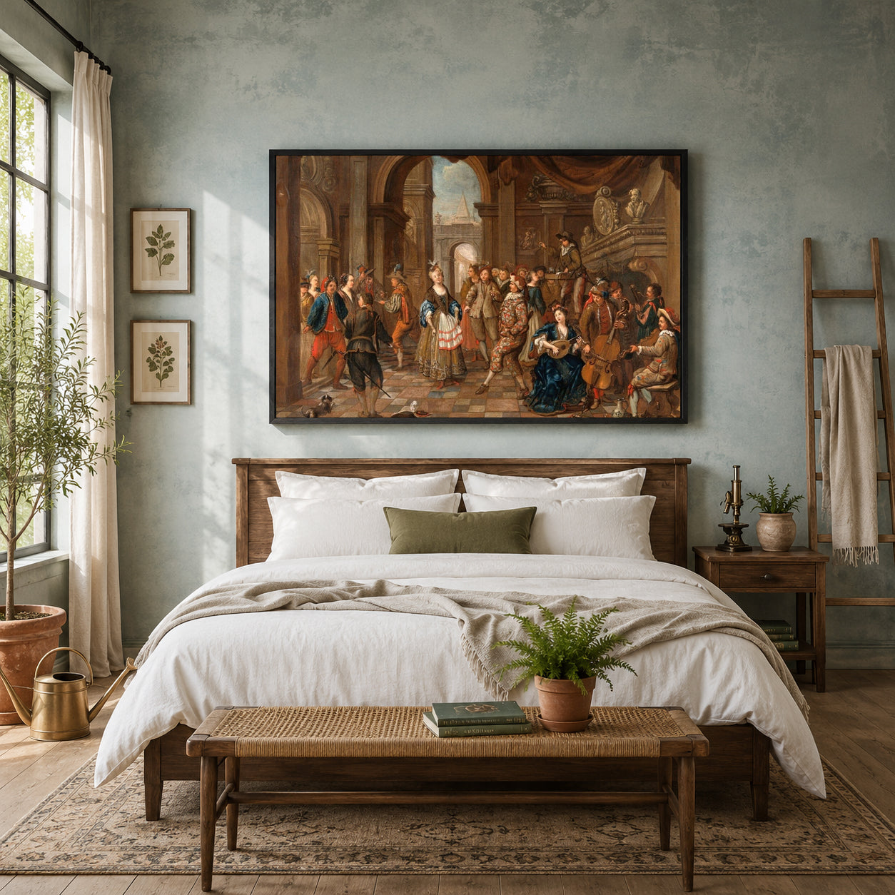  European Vintage Cityscape Canvas Wall Art