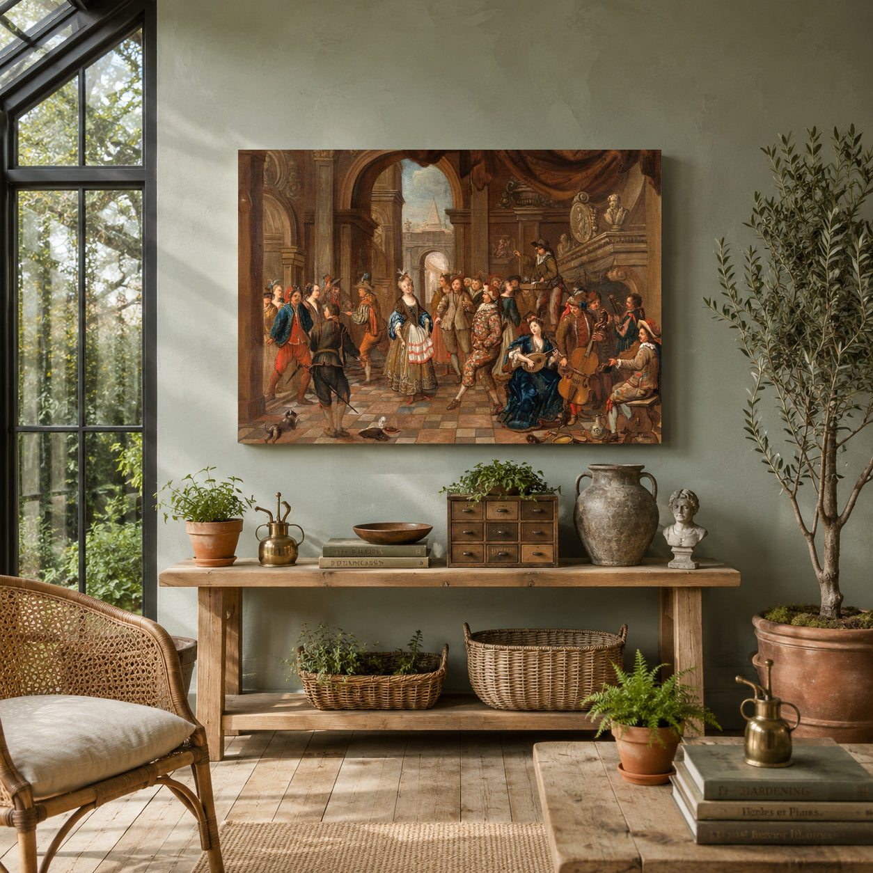  European Vintage Cityscape Canvas Wall Art