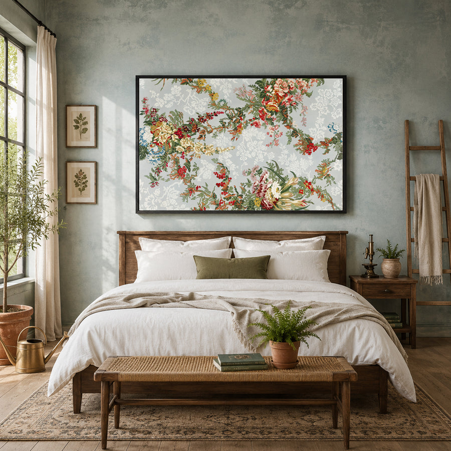 Vintage Floral Canvas Wall Art for Elegant Home & Office Décor