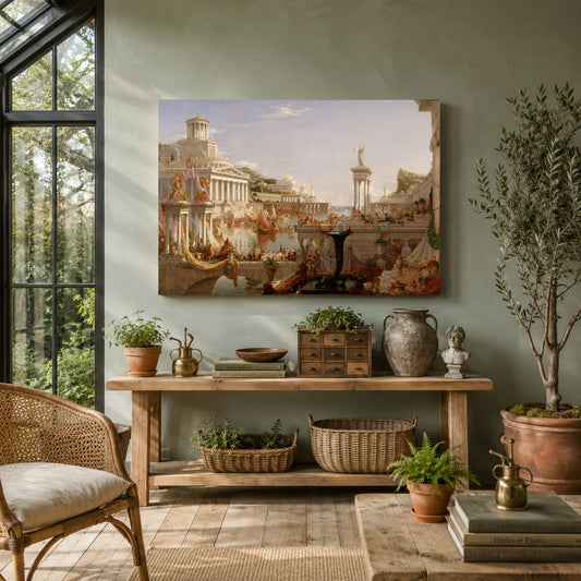 Vintage Classical Architecture Canvas Wall Art
