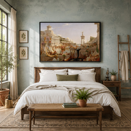 Vintage Classical Architecture Canvas Wall Art