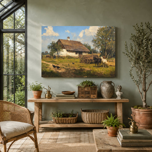 Vintage Rustic Farmhouse Canvas Wall Art