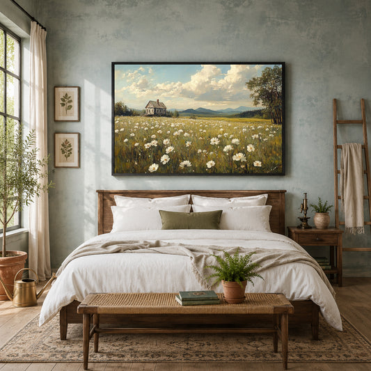 Vintage Wildflower Meadow Canvas Wall Art