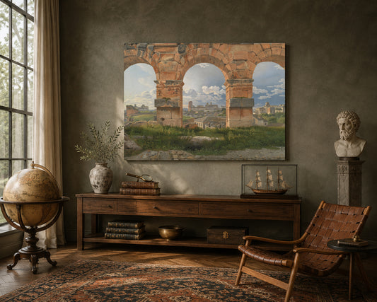 Vintage Roman Arch Canvas Wall Art