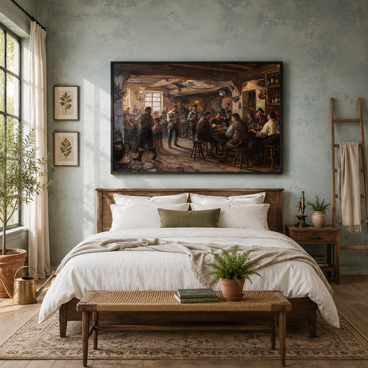 Vintage Rustic Tavern Canvas Wall Art