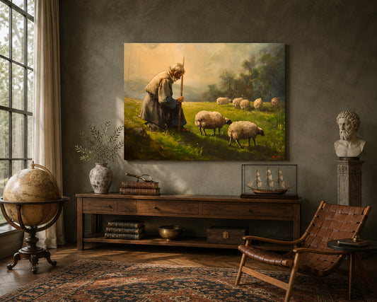 Vintage Shepherd Canvas Wall Art