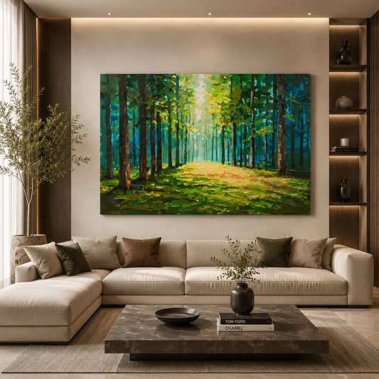 Forest Path Canvas Wall Art