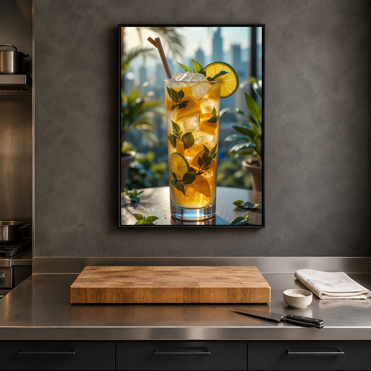 Cocktail Wall Art for Kitchen, Dining Room and Home Bar Decor