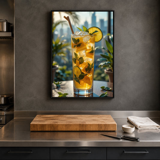 Cocktail Wall Art for Kitchen, Dining Room and Home Bar Decor