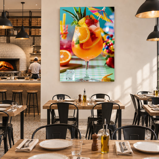 Cocktail Wall Art for Kitchen, Home Bar and Restaurant Decor
