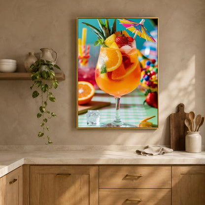 Cocktail Wall Art for Kitchen, Home Bar and Restaurant Decor