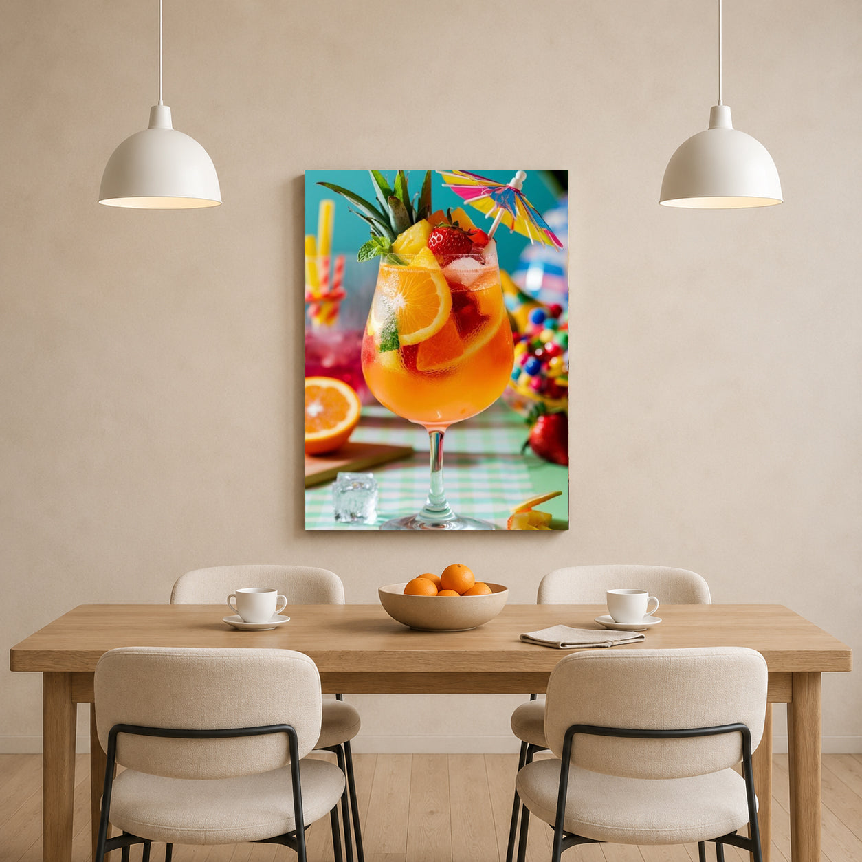 Cocktail Wall Art for Kitchen, Home Bar and Restaurant Decor