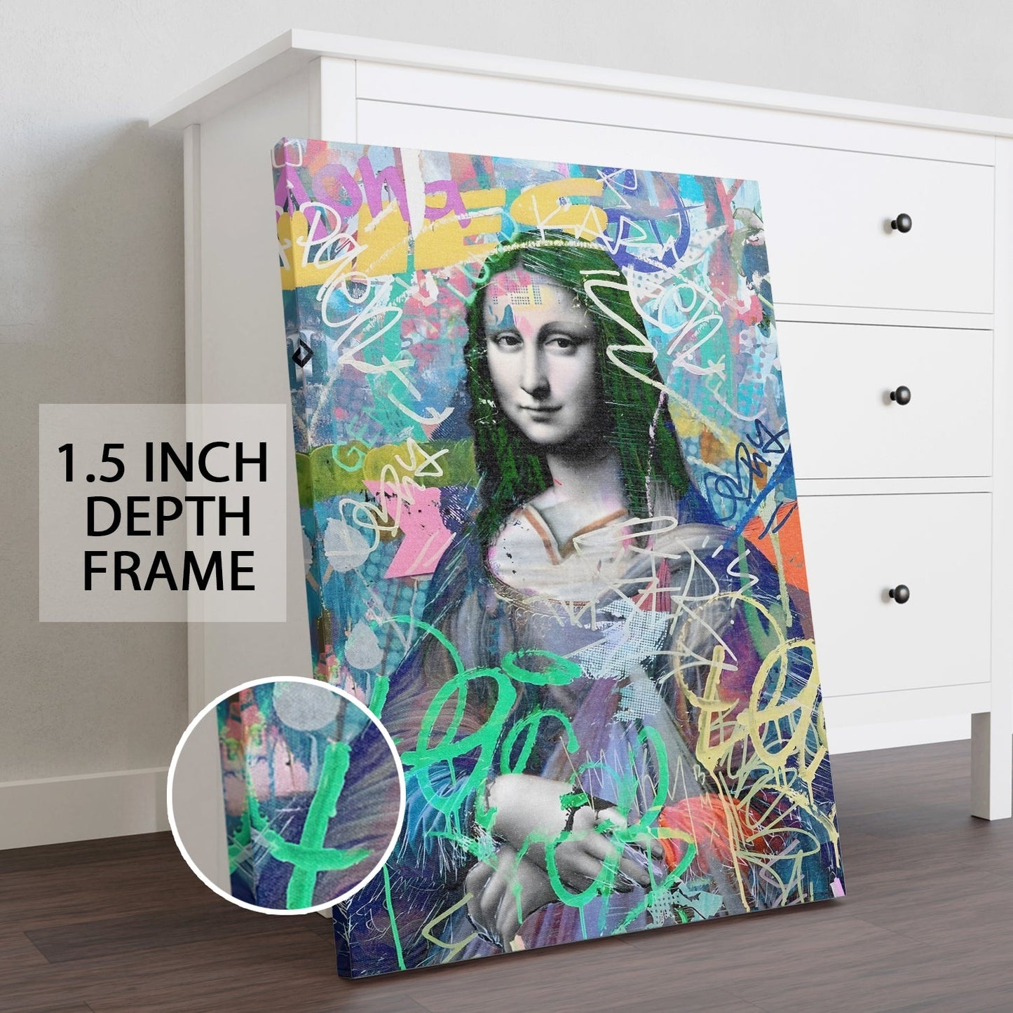 Mona Lisa Maximalist Altered Wall Art Print for Modern Decor