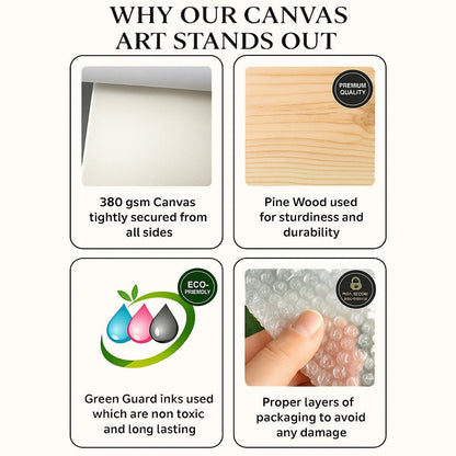 Modern Sunset Skyline Abstract Canvas Wall Art Painting