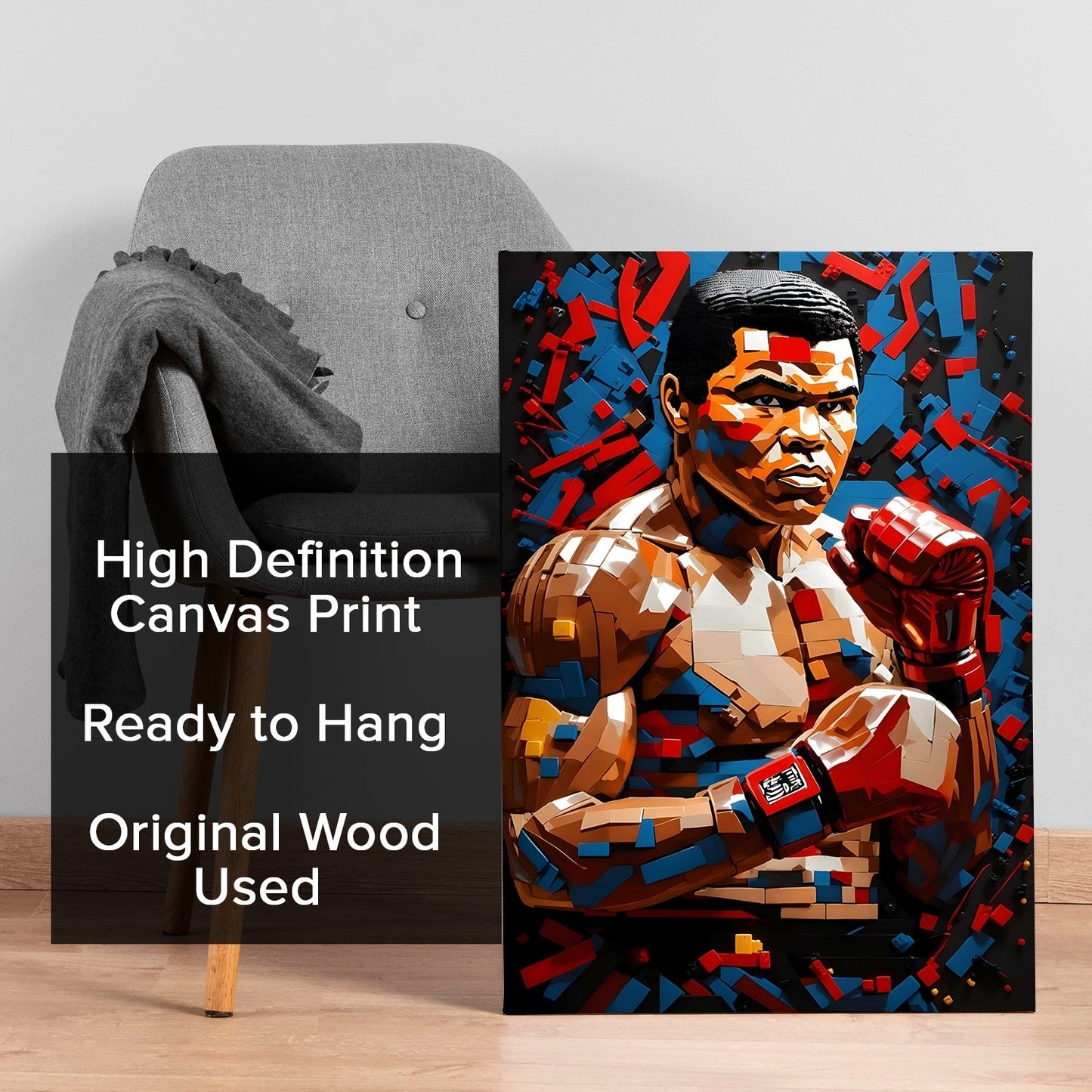 Boxing Royalty Wall Art Painting for Bold Modern Decor