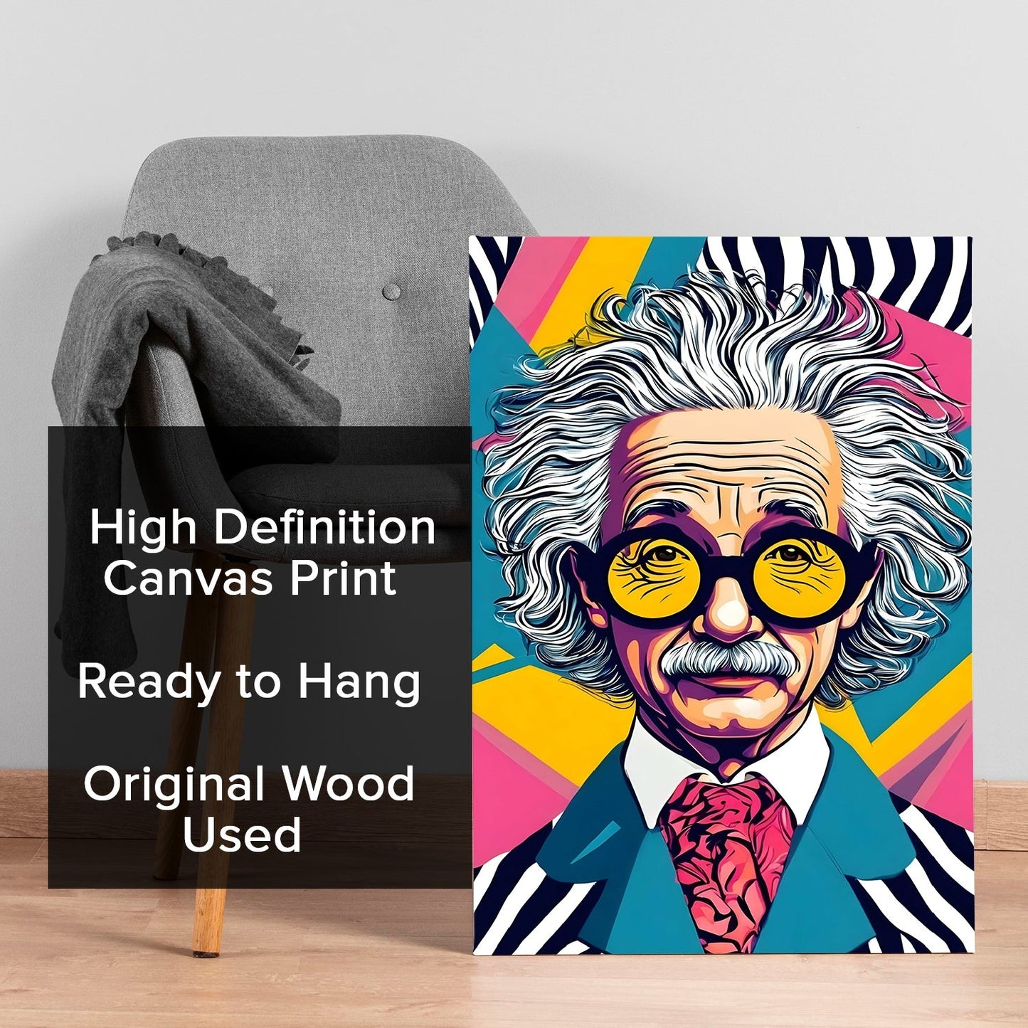 Einstein Unplugged Wall Art Painting for Modern Artistic Decor