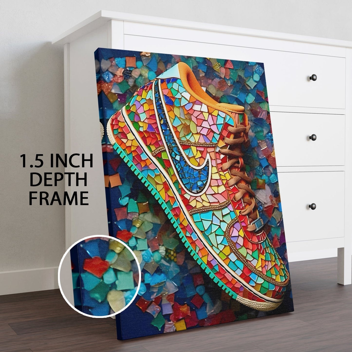 Street Glass Drip Wall Art Painting for Urban Modern Decor
