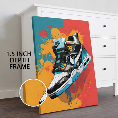 Sneaker Splash Wall Art Painting for Trendy Modern Decor