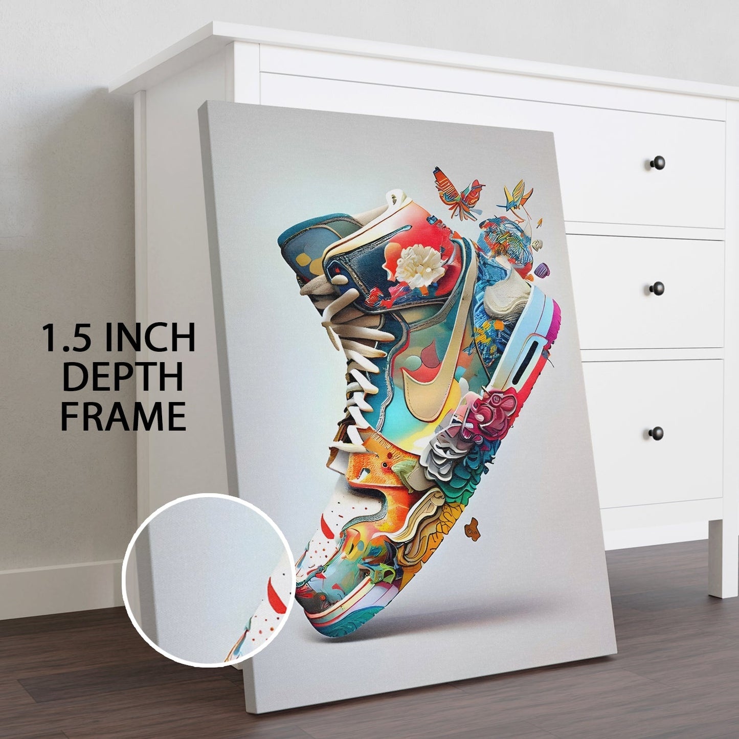 Urban Bloom Runner Wall Art Painting for Modern Home Decor