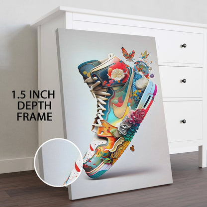 Urban Bloom Runner Wall Art Painting for Modern Home Decor