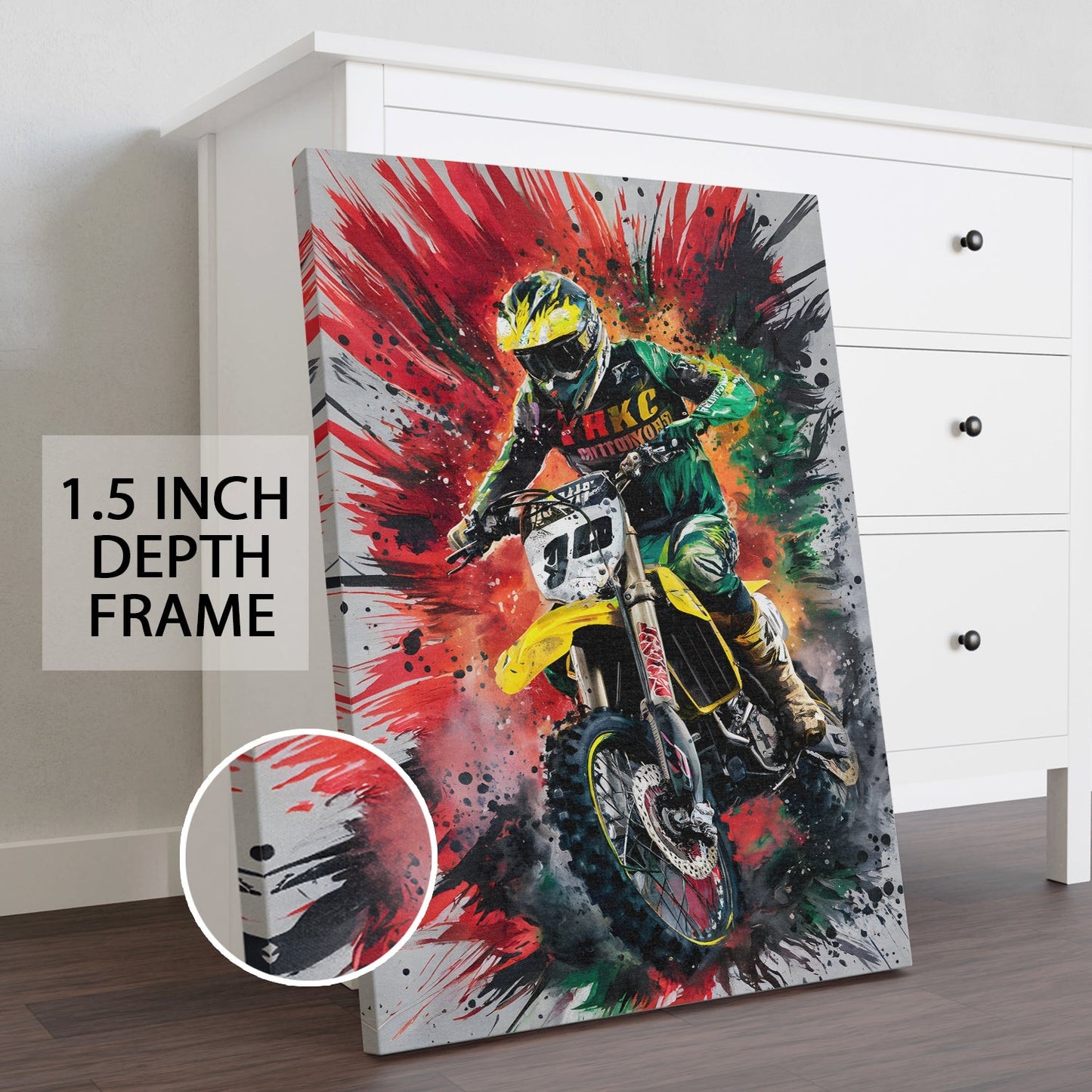 Speed Burst Racing Wall Art Painting for Modern Home Décor