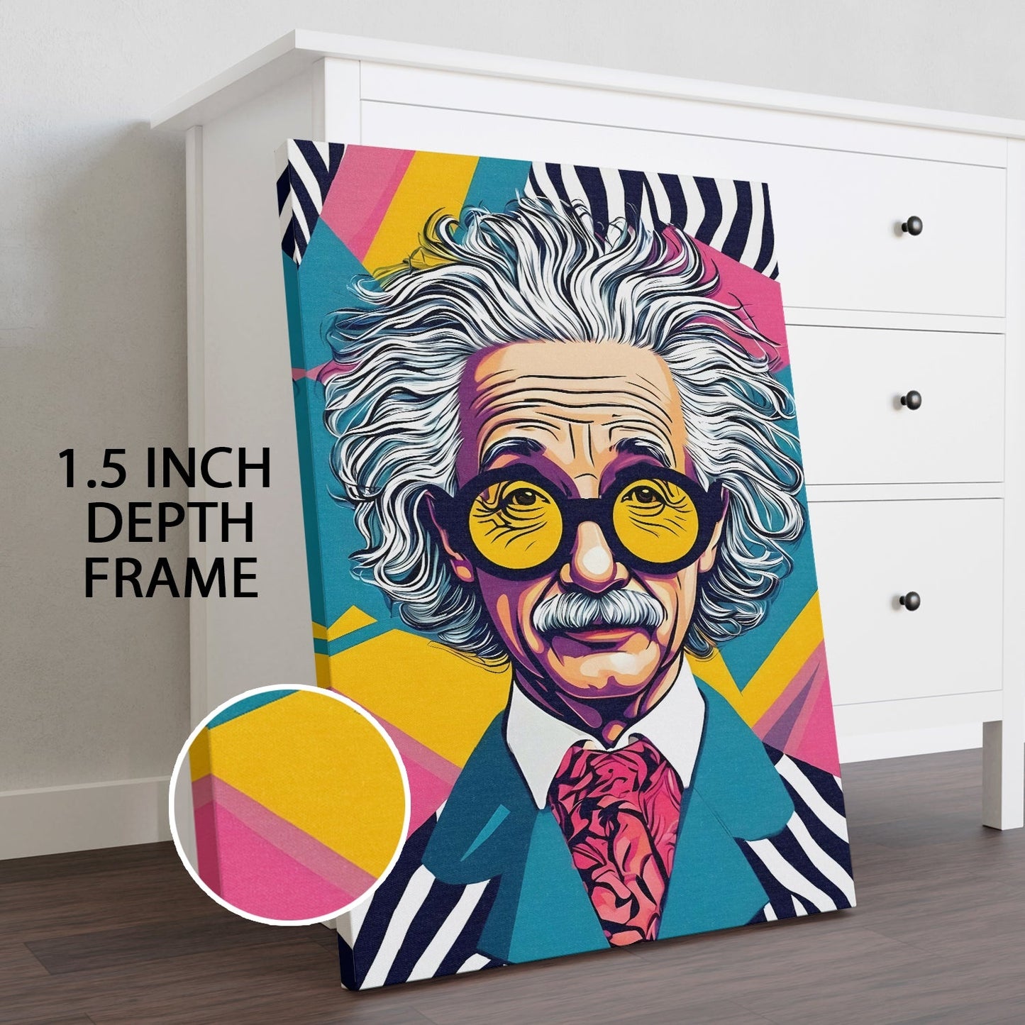 Einstein Unplugged Wall Art Painting for Modern Artistic Decor