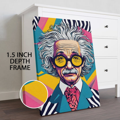 Einstein Unplugged Wall Art Painting for Modern Artistic Decor