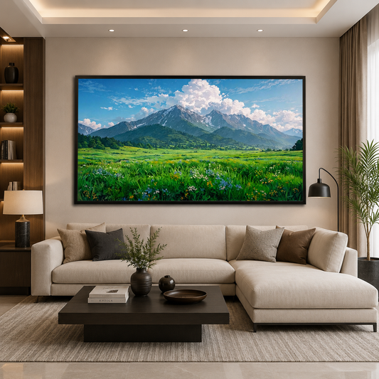 Majestic Mountain Meadow Canvas Wall Art