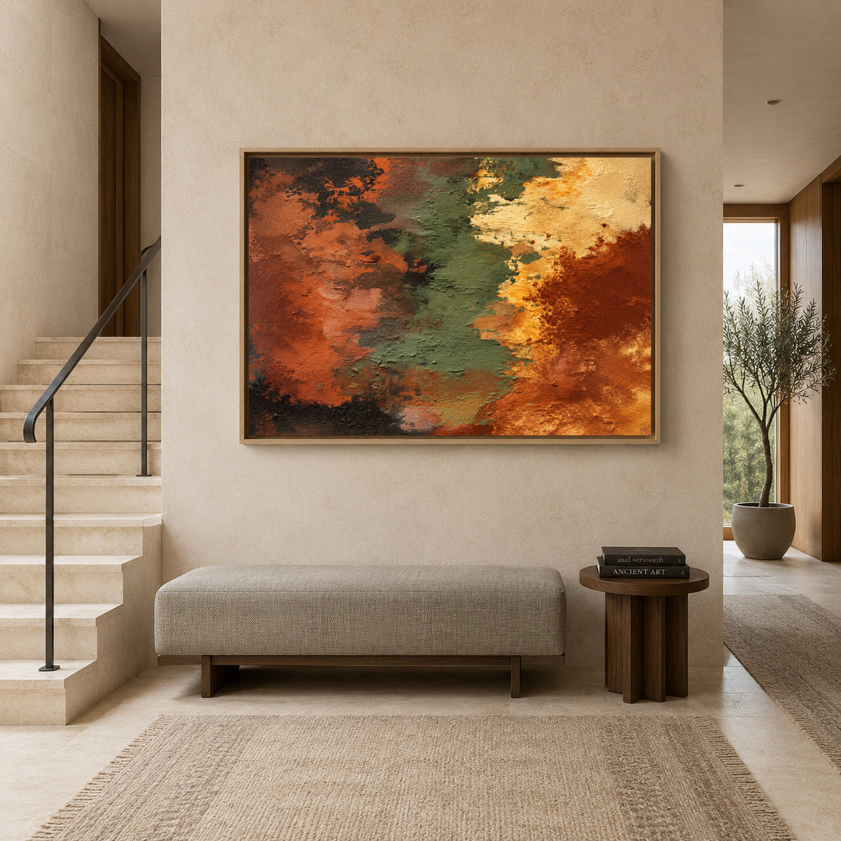 Earthbound Layers Textured Abstract Canvas Art