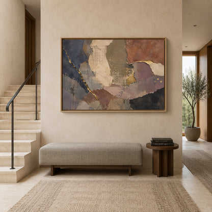 Fragments of Time Textured Abstract Canvas Art