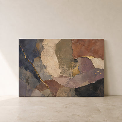 Fragments of Time Textured Abstract Canvas Art