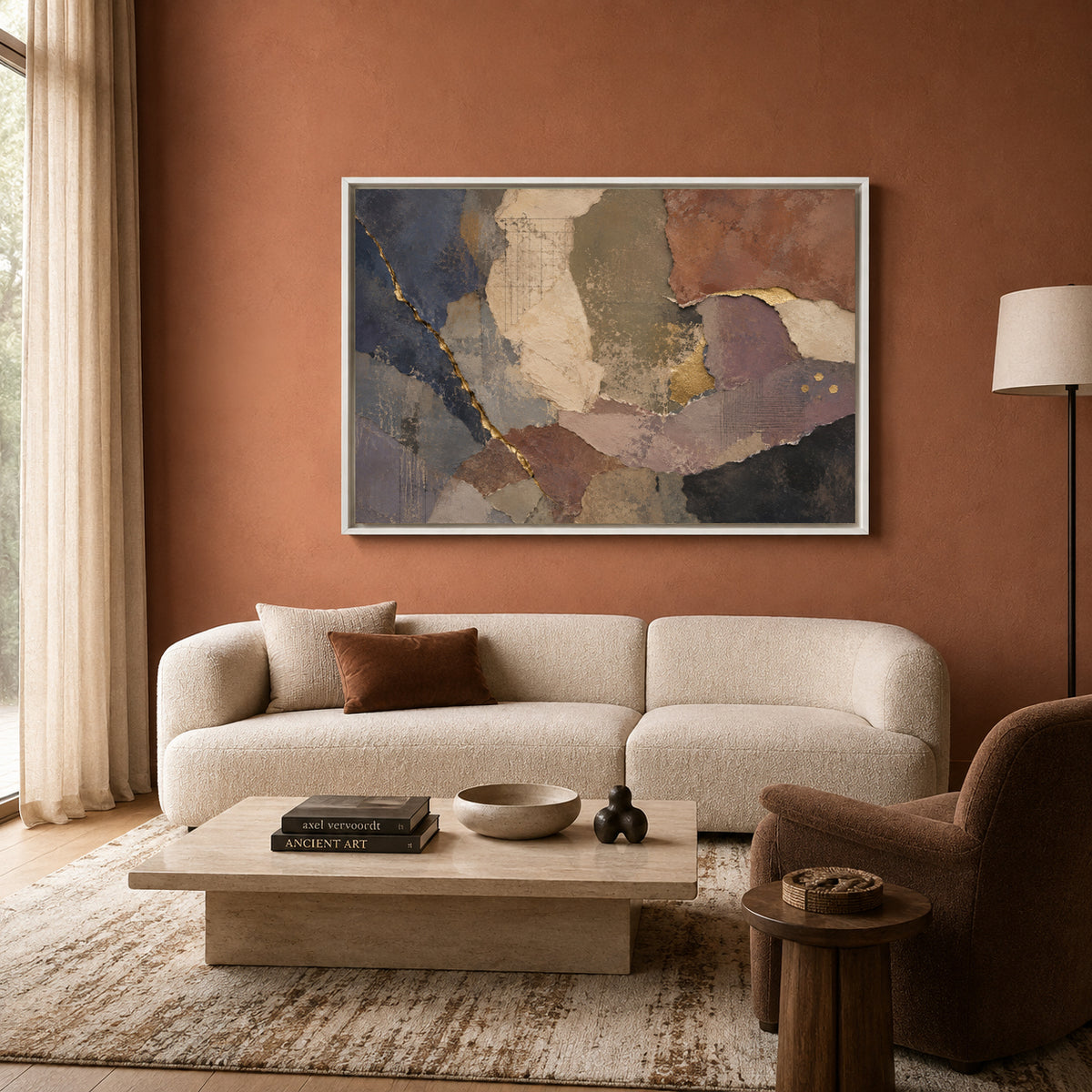 Fragments of Time Textured Abstract Canvas Art