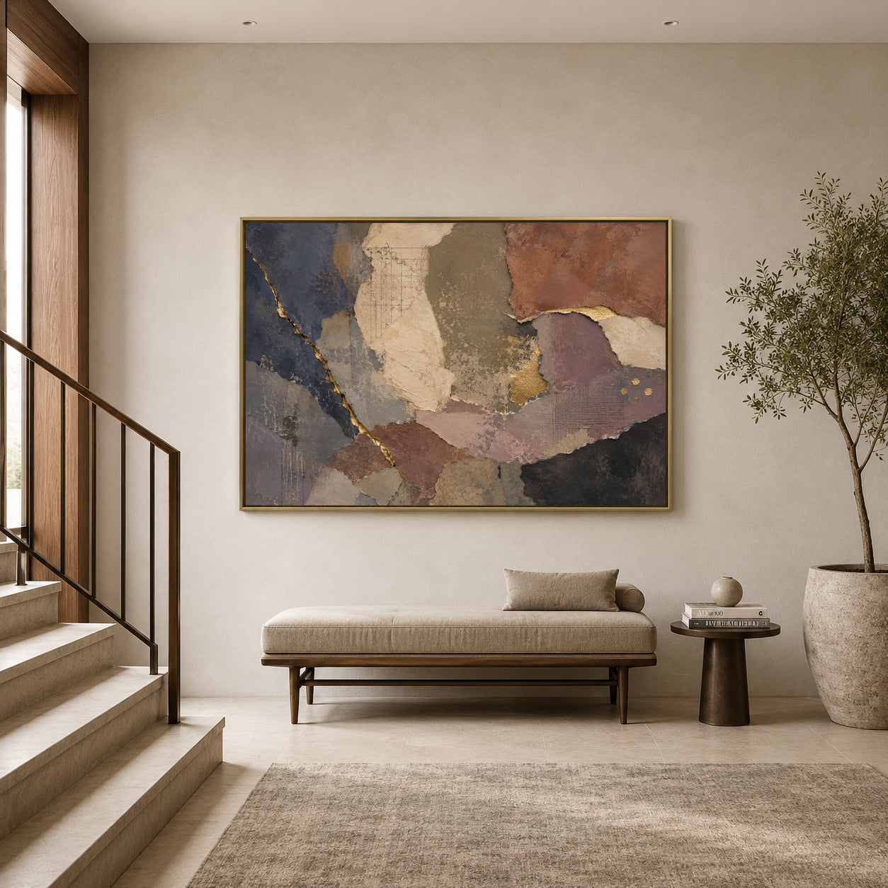 Fragments of Time Textured Abstract Canvas Art