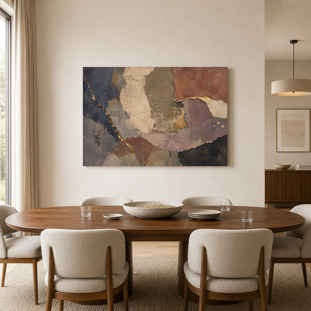 Fragments of Time Textured Abstract Canvas Art