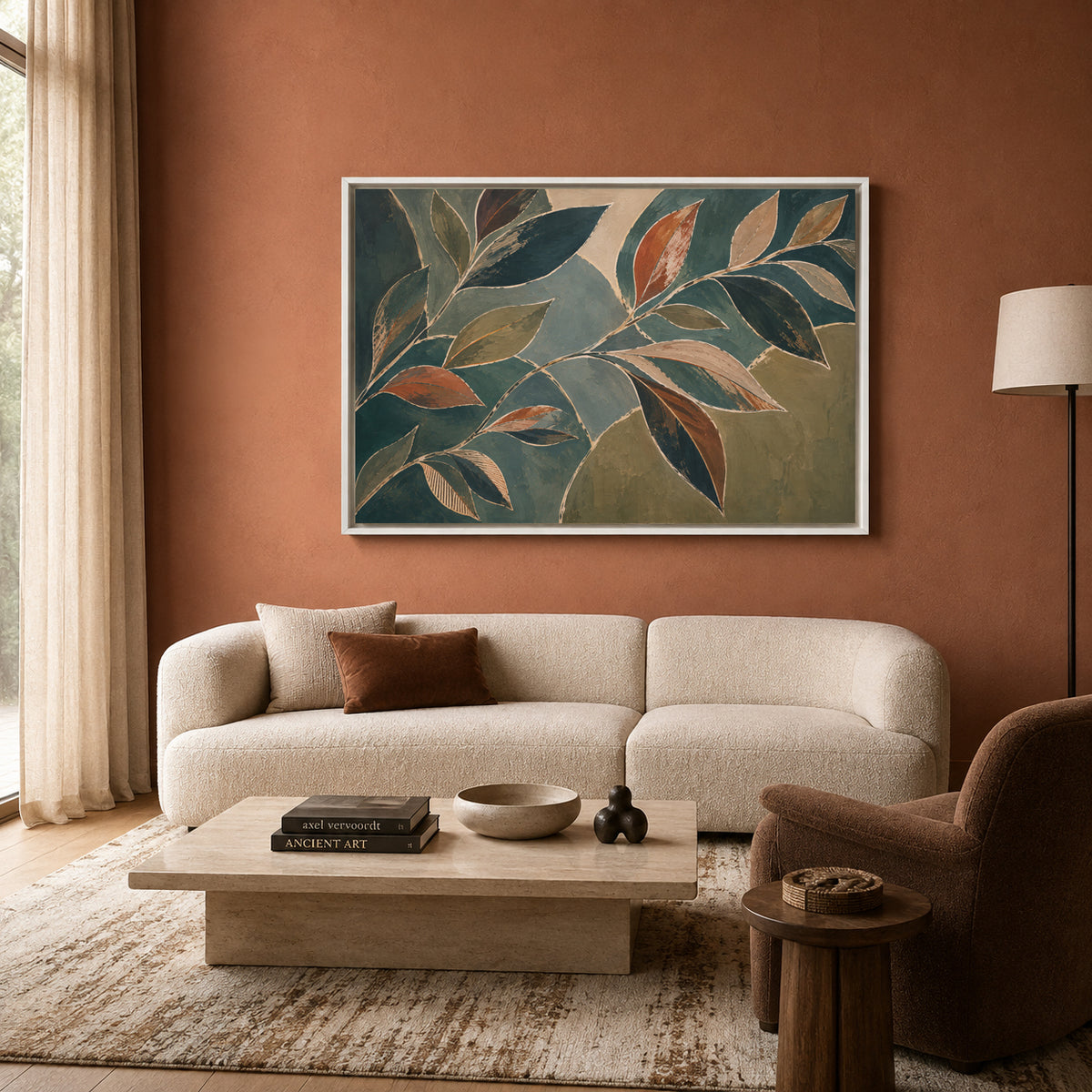 Botanical Rhythm Modern Leaf Canvas Art