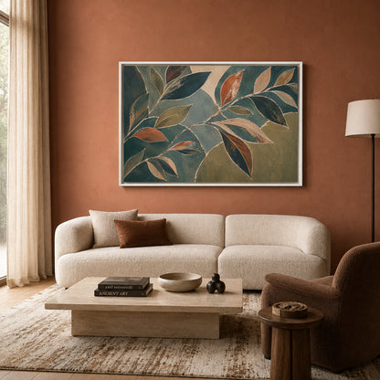 Botanical Rhythm Modern Leaf Canvas Art