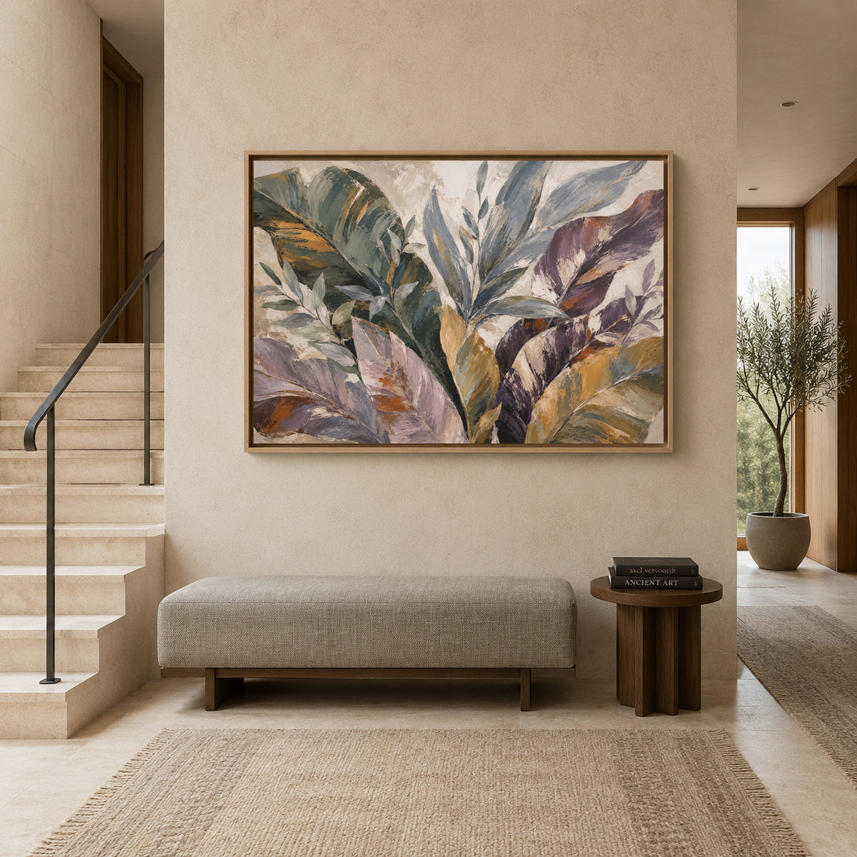 Quiet Garden Modern Botanical Canvas Art