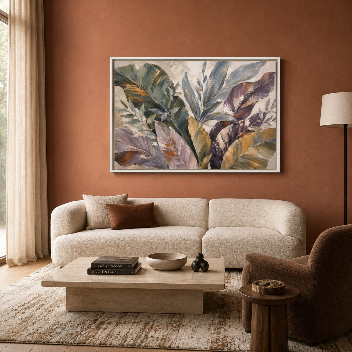 Quiet Garden Modern Botanical Canvas Art