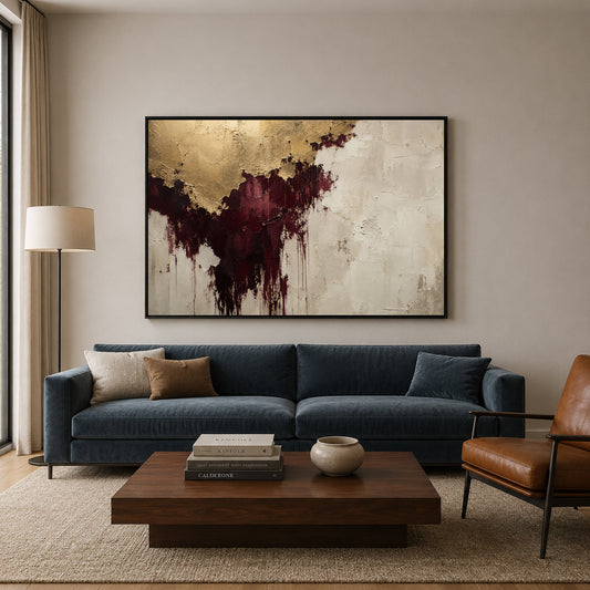 Gilded Fracture Modern Abstract Canvas Art