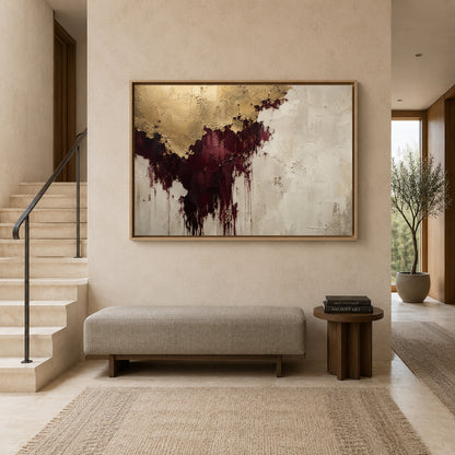 Gilded Fracture Modern Abstract Canvas Art