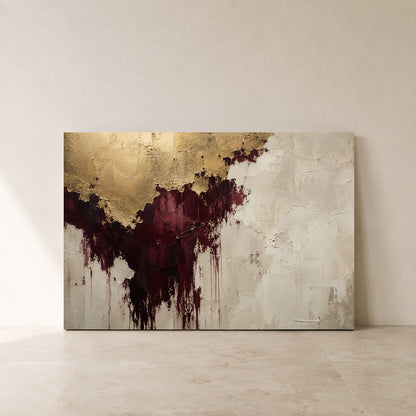 Gilded Fracture Modern Abstract Canvas Art