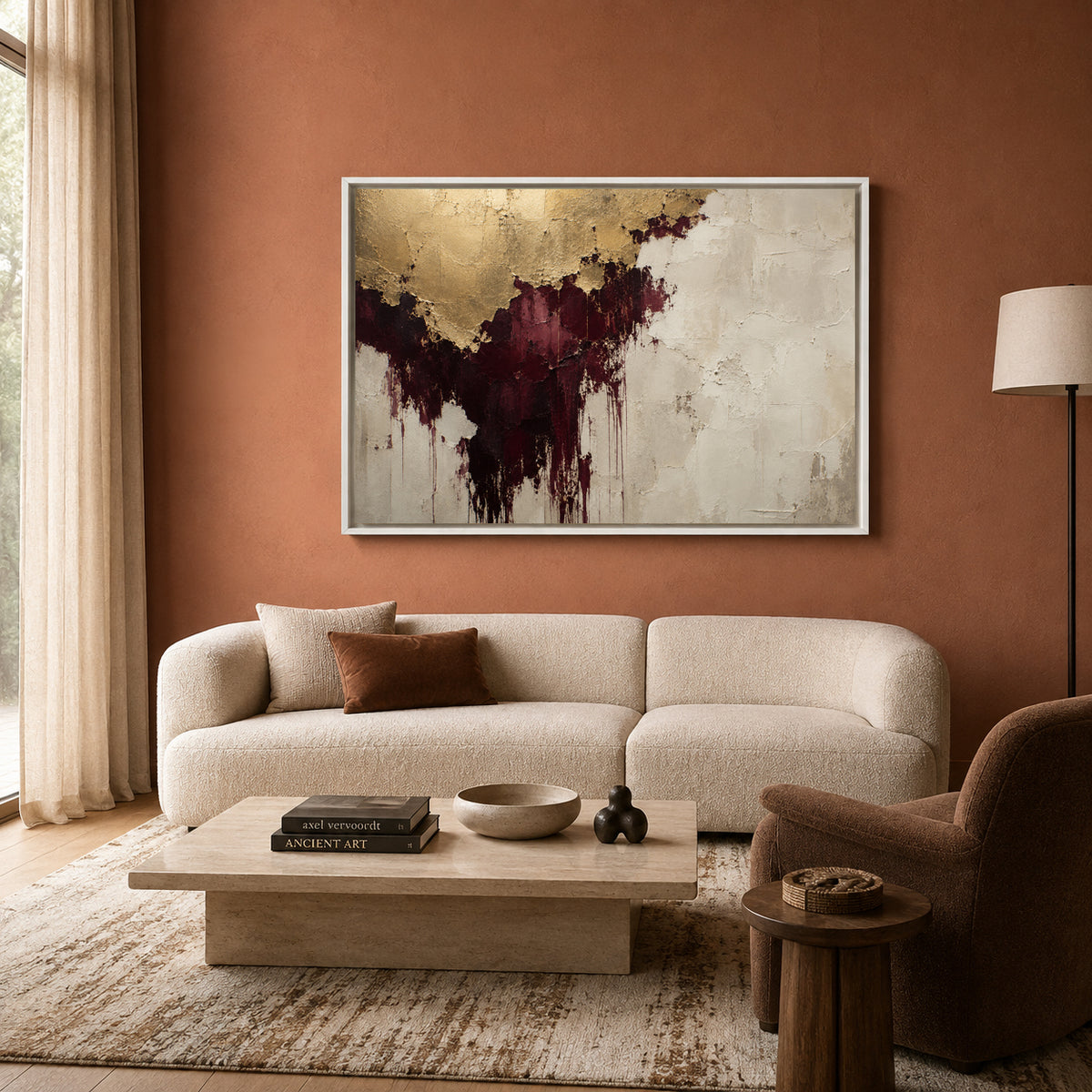 Gilded Fracture Modern Abstract Canvas Art
