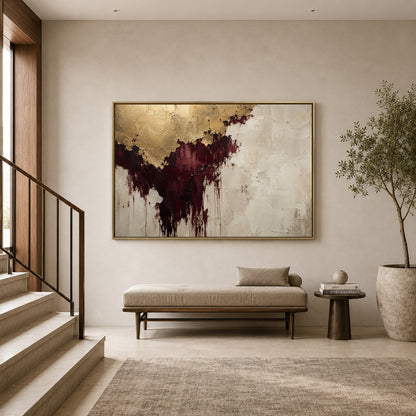 Gilded Fracture Modern Abstract Canvas Art
