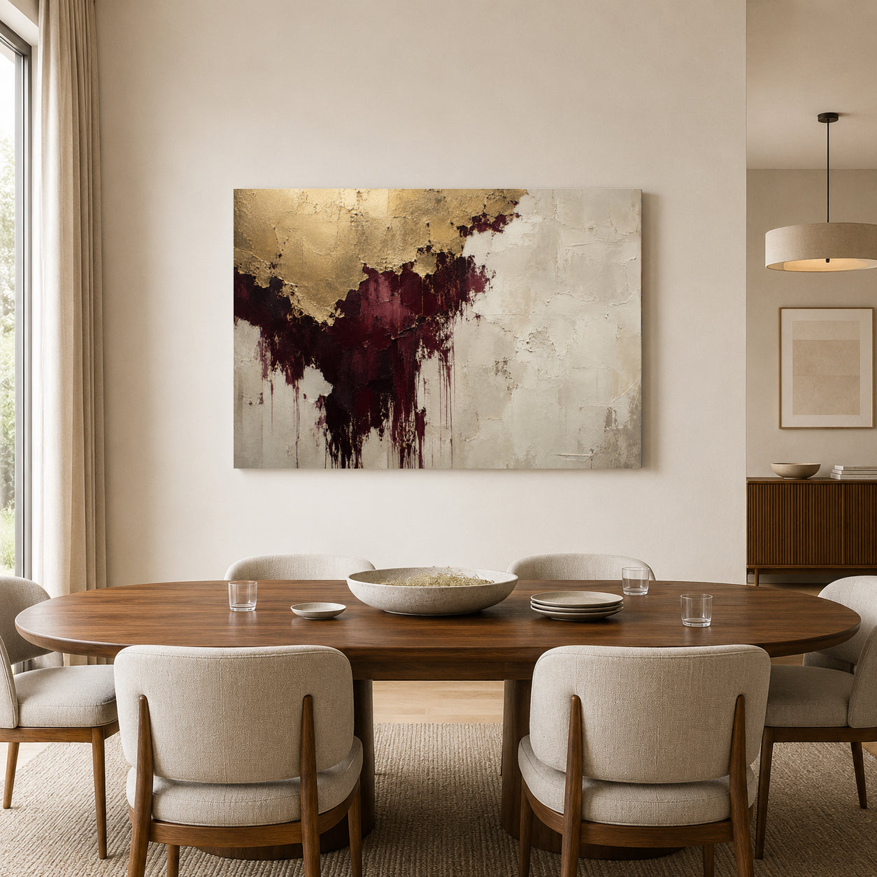 Gilded Fracture Modern Abstract Canvas Art