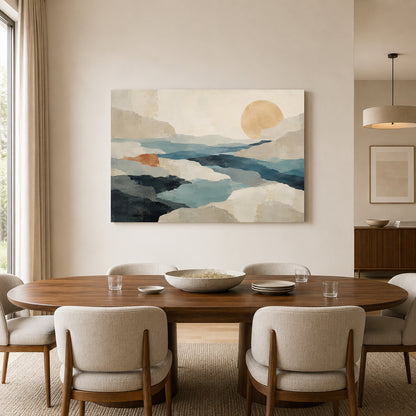Beyond the Stillness Minimalist Landscape Canvas Art